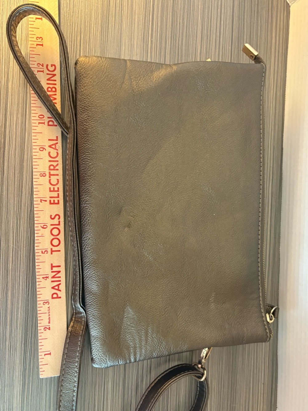 Kate Spade New York Brown Bronze Leather Crossbody Purse Bag Zipper Broken - Picture 5 of 11